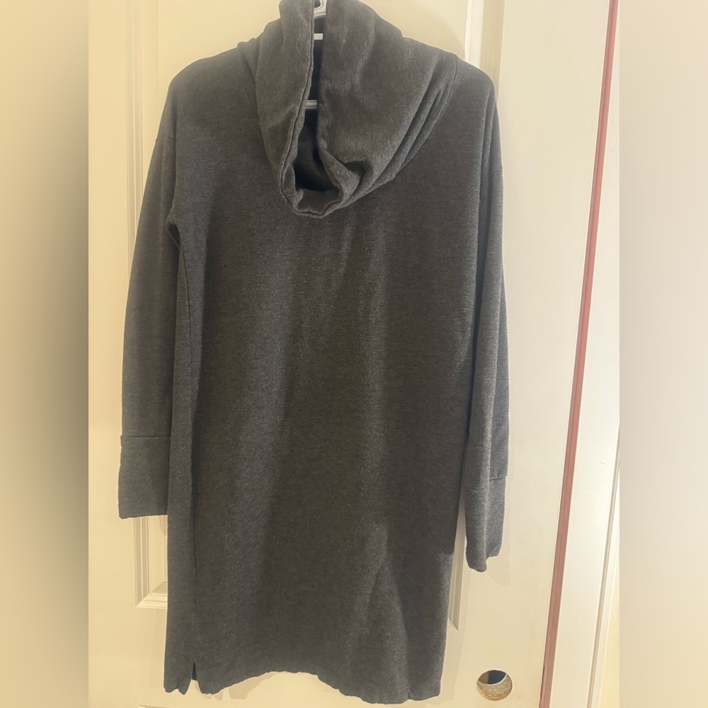 Dalia Charcoal Cowl Neck Sweater Dress